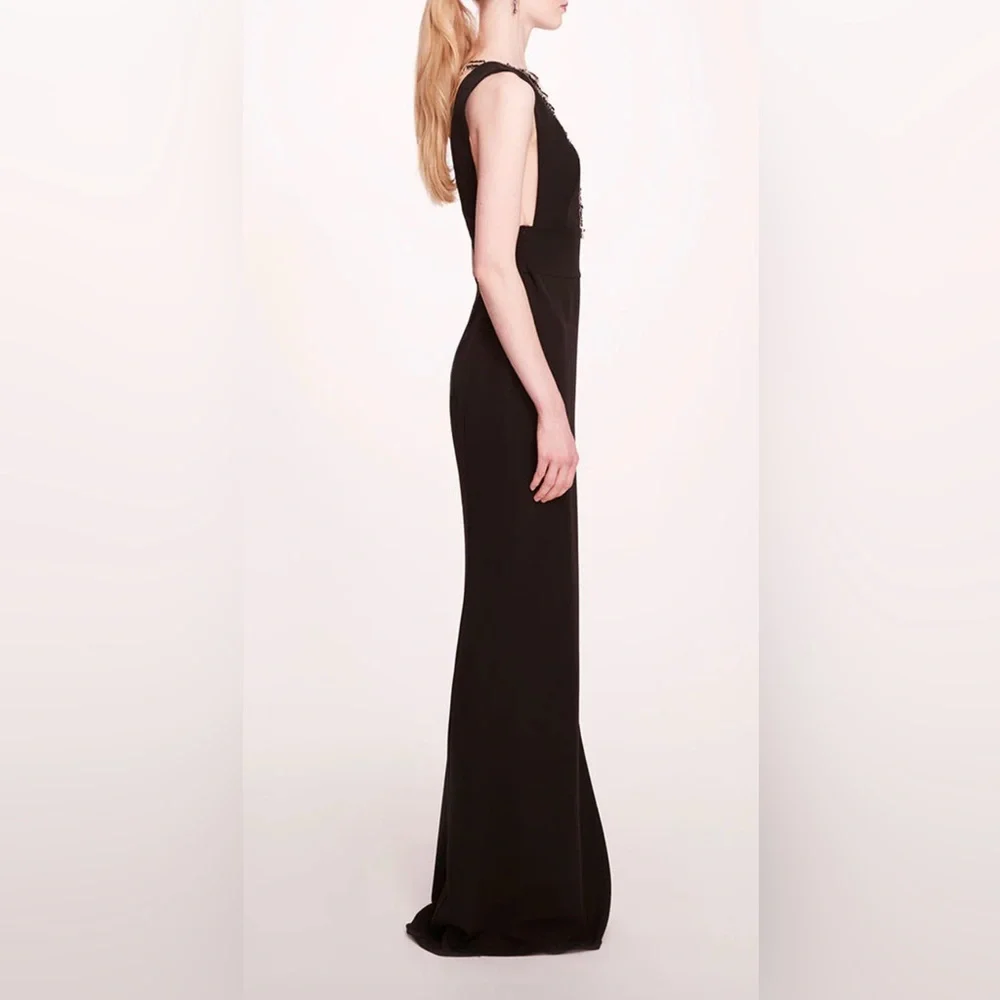 MARCHESA***Jewel Embellished Black Evening Gown***US 14,16 $895 - Picture 3 of 5